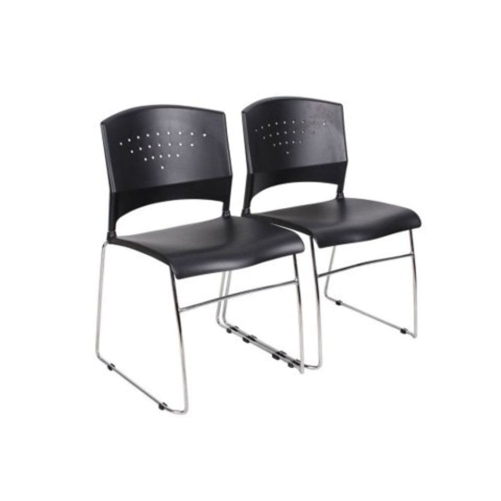 Visitor Chair With Chrome Frame (B1-400BK)