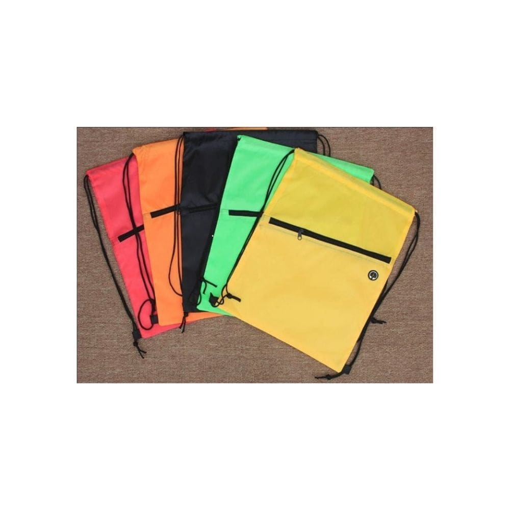 Zippered Draw String Bag